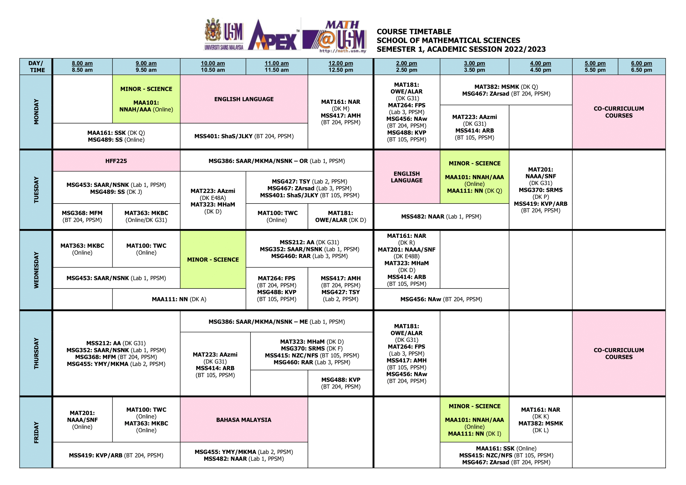 Timetable 221 1