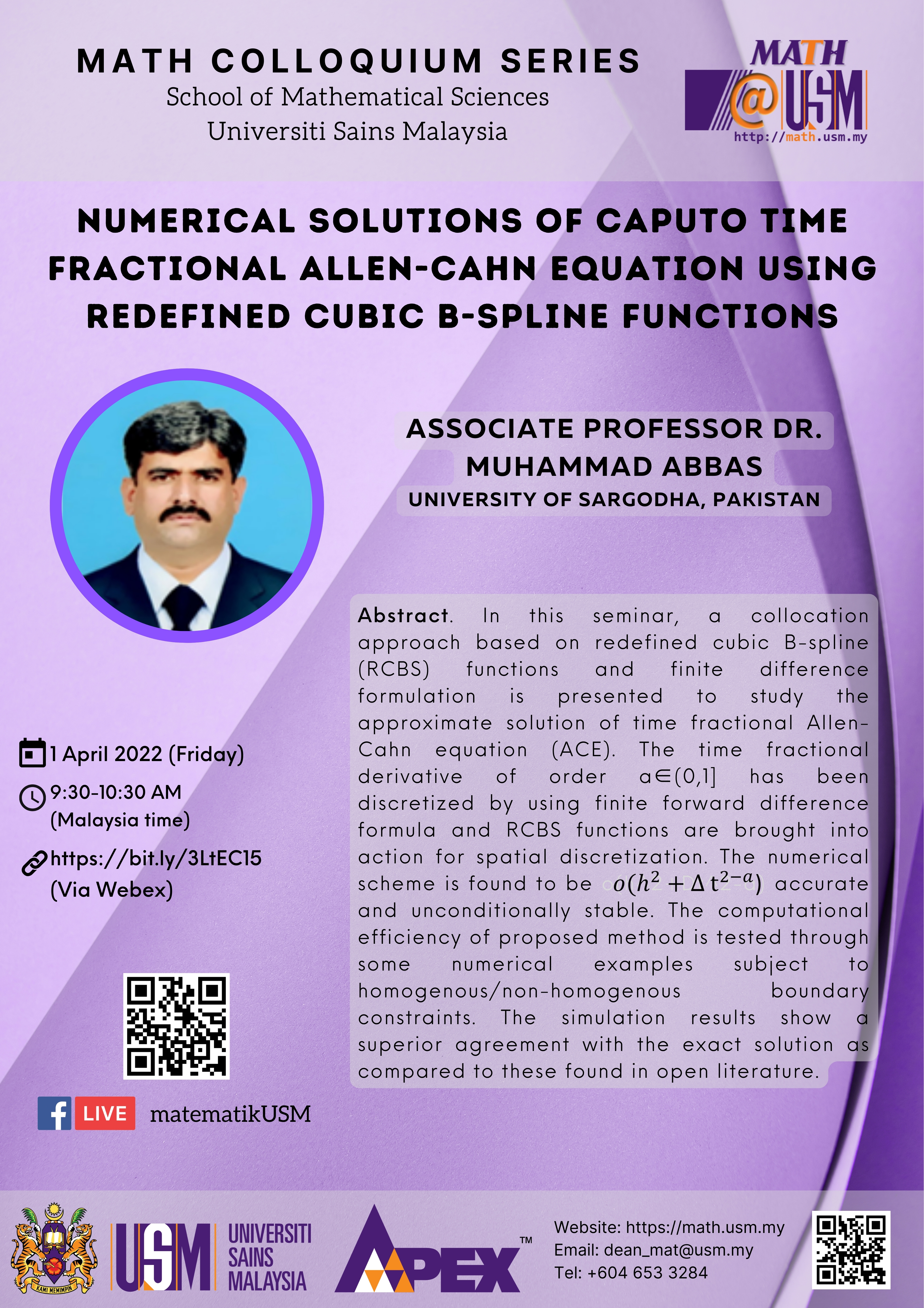 Math Colloquium Series Prof Abbas April 1st 2022 1 1